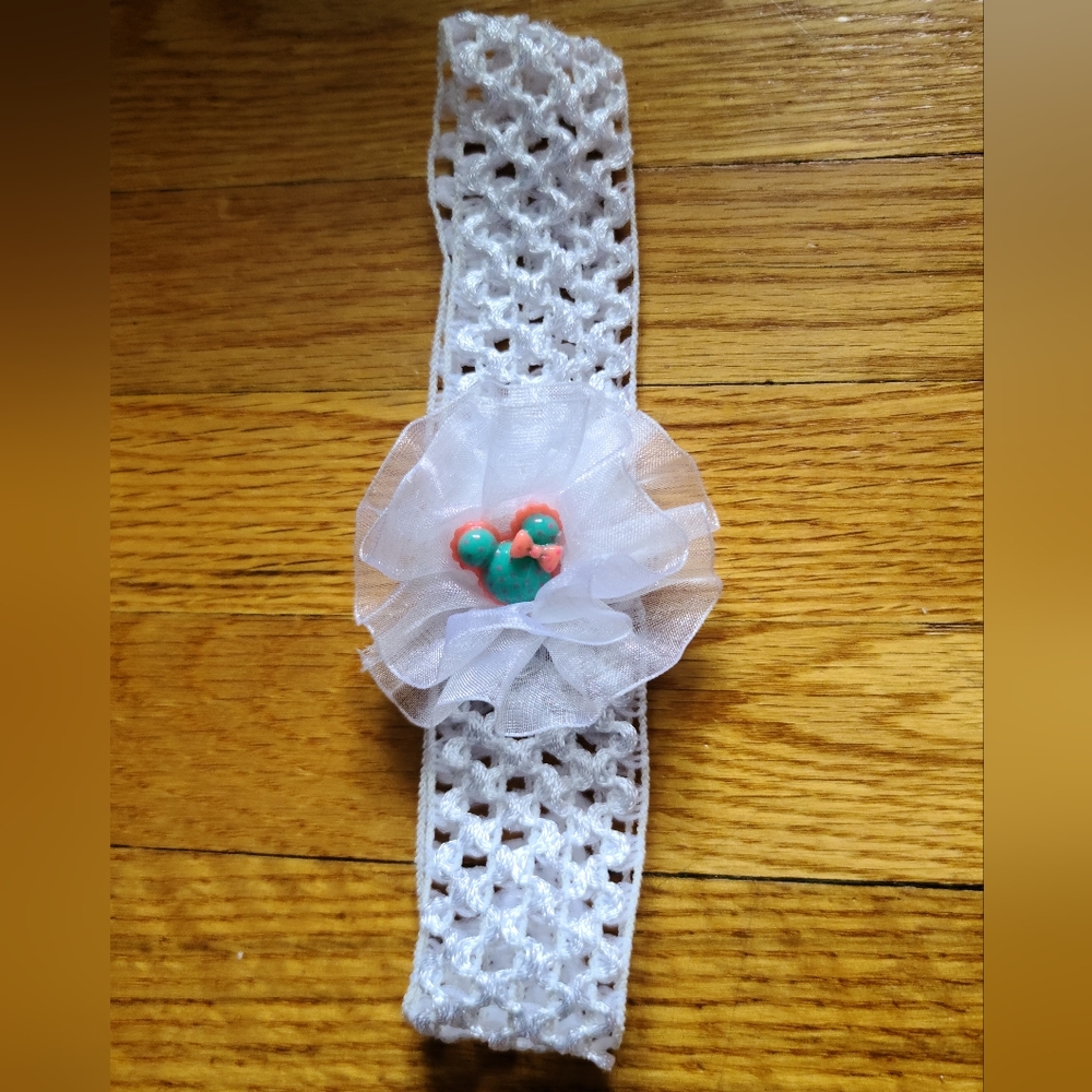 20 for $10 - Infant Girls White Headband with Mouse Bow